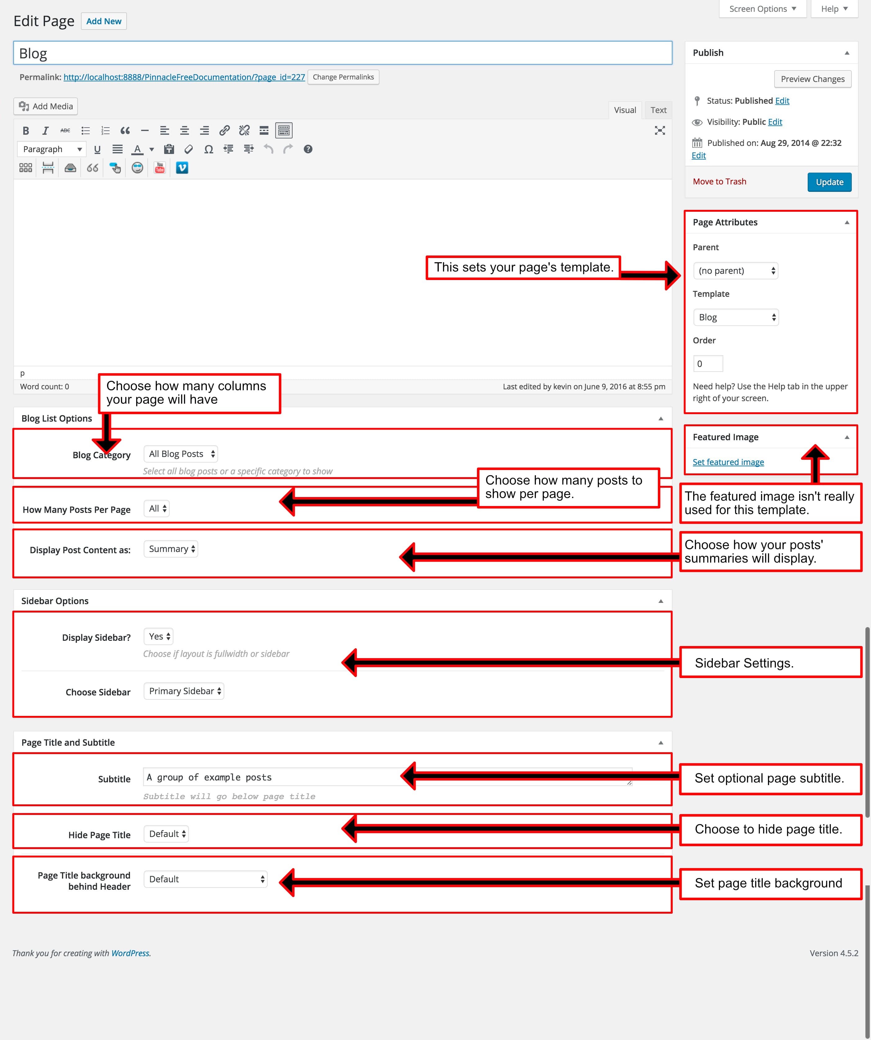 Blog Page Template Pinnacle Docs